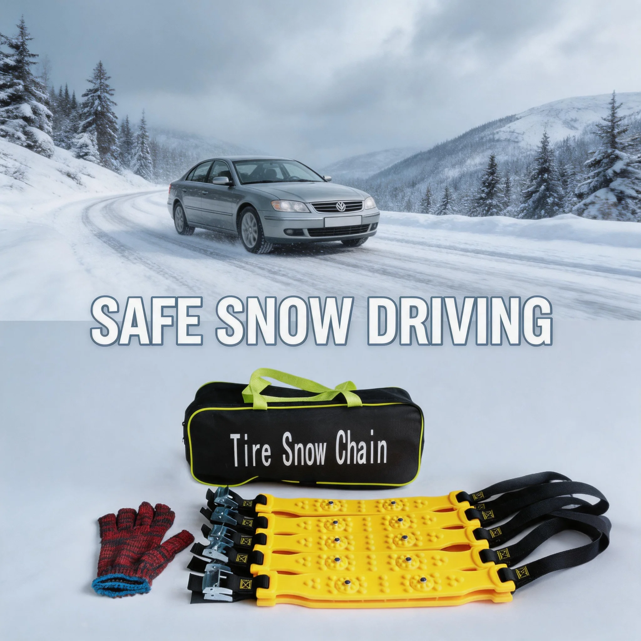 Anti Slip Snow Wheel Band Chains Winter Off Road Anti Skid Tire Accessory Designed For Motorcycle And Automobile Snow Driving