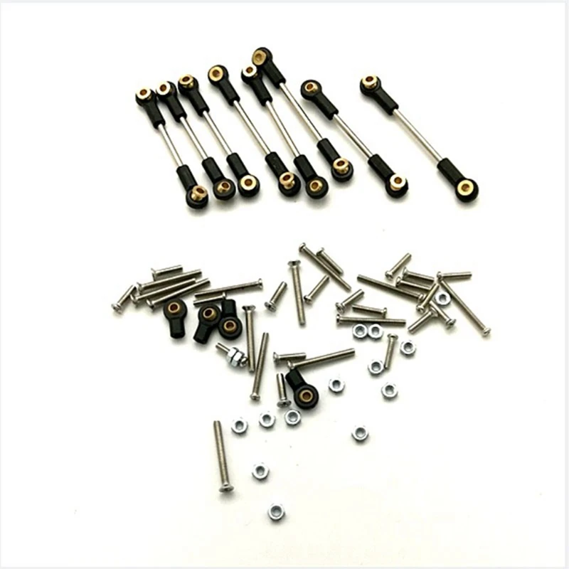 Conjunto de tirante de suspensão de chassi de metal para WPL C14 C24 C24-1 1/16 RC Car Upgrade Parts Acessórios