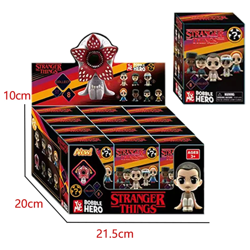 2025 Hot Pocket Keychain Eleven Barb Robin Steve Dustin Vinyl Figure Key Ring Model Toys Box