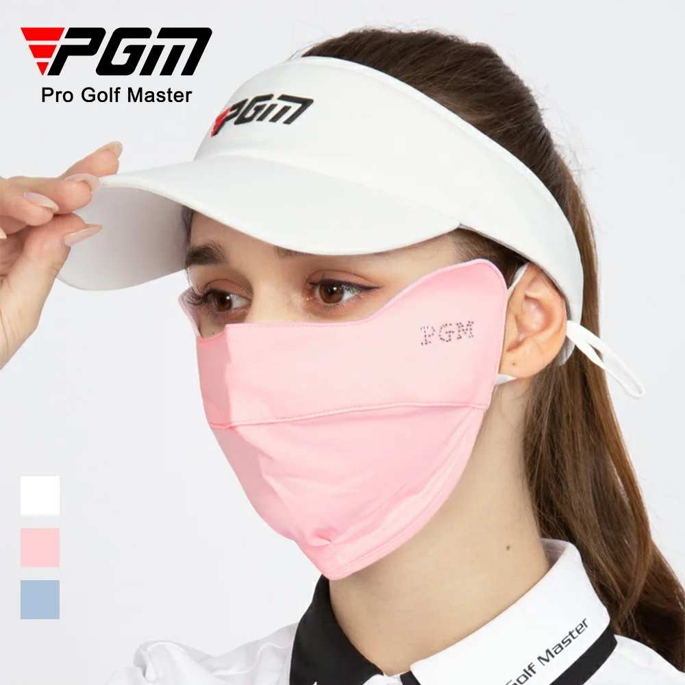 

PGM Golf Women's Sunscreen Mask Women's Summer Breathable Ice Silk Cooling Mask Sunscreen