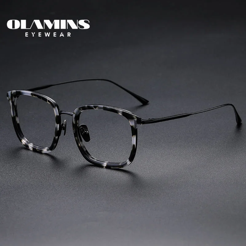 

OLAMINS​ Photochromic Eye Glasses Uv Protection Eyeglasses For Men Anti Blue Light Eyeglasses 9019