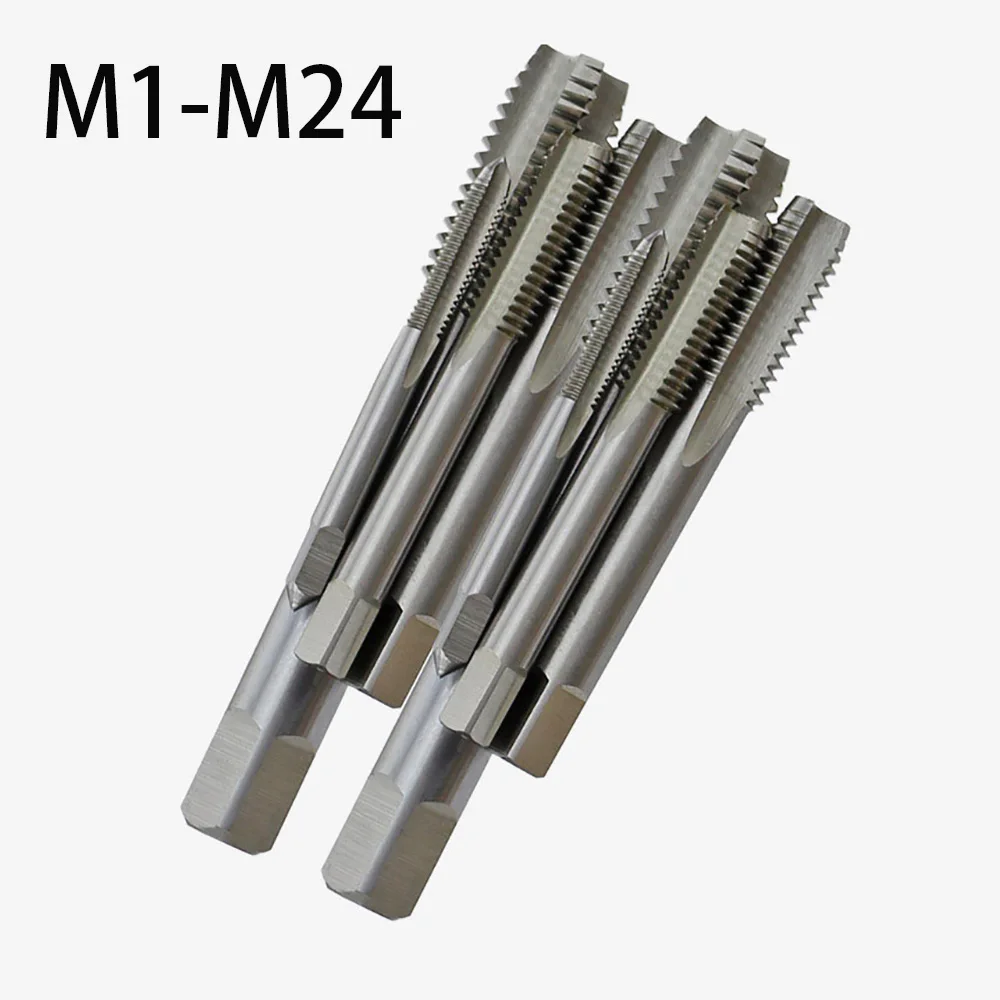 HSS Tap Drill Hand Tools Screw Thread Fine Teeth Plug Taps M1 M1.2 M1.6 M1.7 M2 M2.5 M2.6 M3 M3.5 M4To M24 Tapping Thread Drills