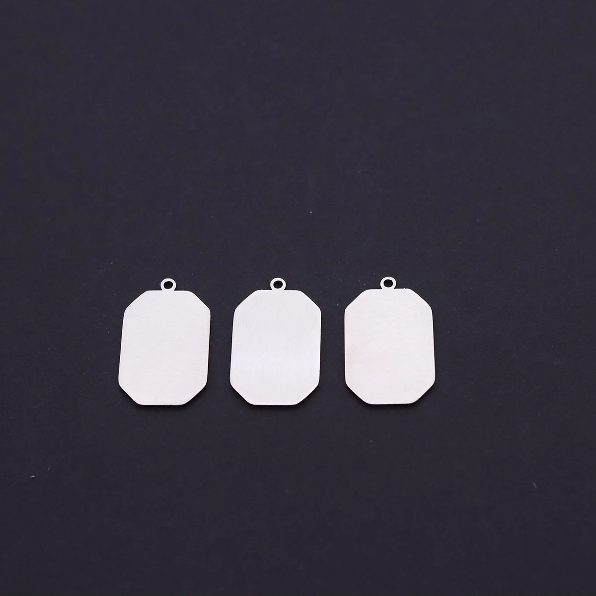 3pcs Stainless Steel Blank Octagonal Rectangle Tag Pendant Charms DIY Earring Necklace Handcraft Jewelry Making Supplies
