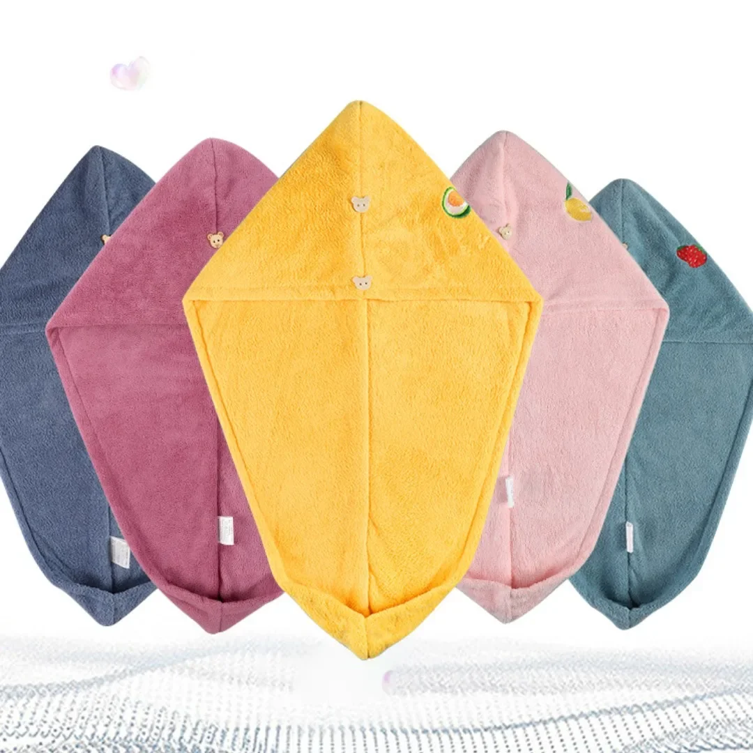 

5PCS Womens Soft Microfiber Towel Shower Cap Towel Womens Shower Cap Dry Hair Cap Womens Head Fast Drying Soft Towel Wholesale