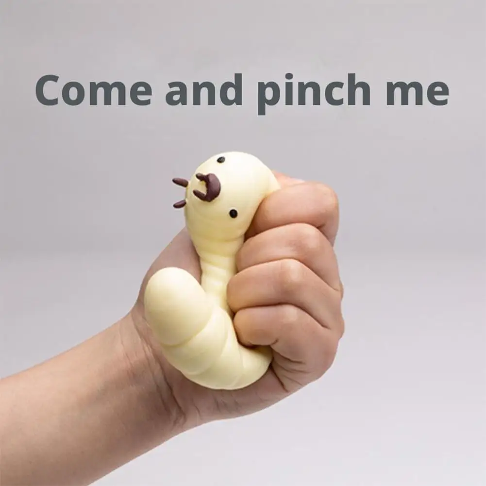 

Soybean Bug Pinching Fun Worm Funny Kneading Fidget Sensory Play Anxiety Relaxation For Children&Adult Toy Gift