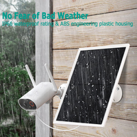 Solar Panel 6W5V Charging Panel Doorbell Camera Low Consumption  USB/Type-C Output Port IP66 Waterproof 360°Adjustable Mounting