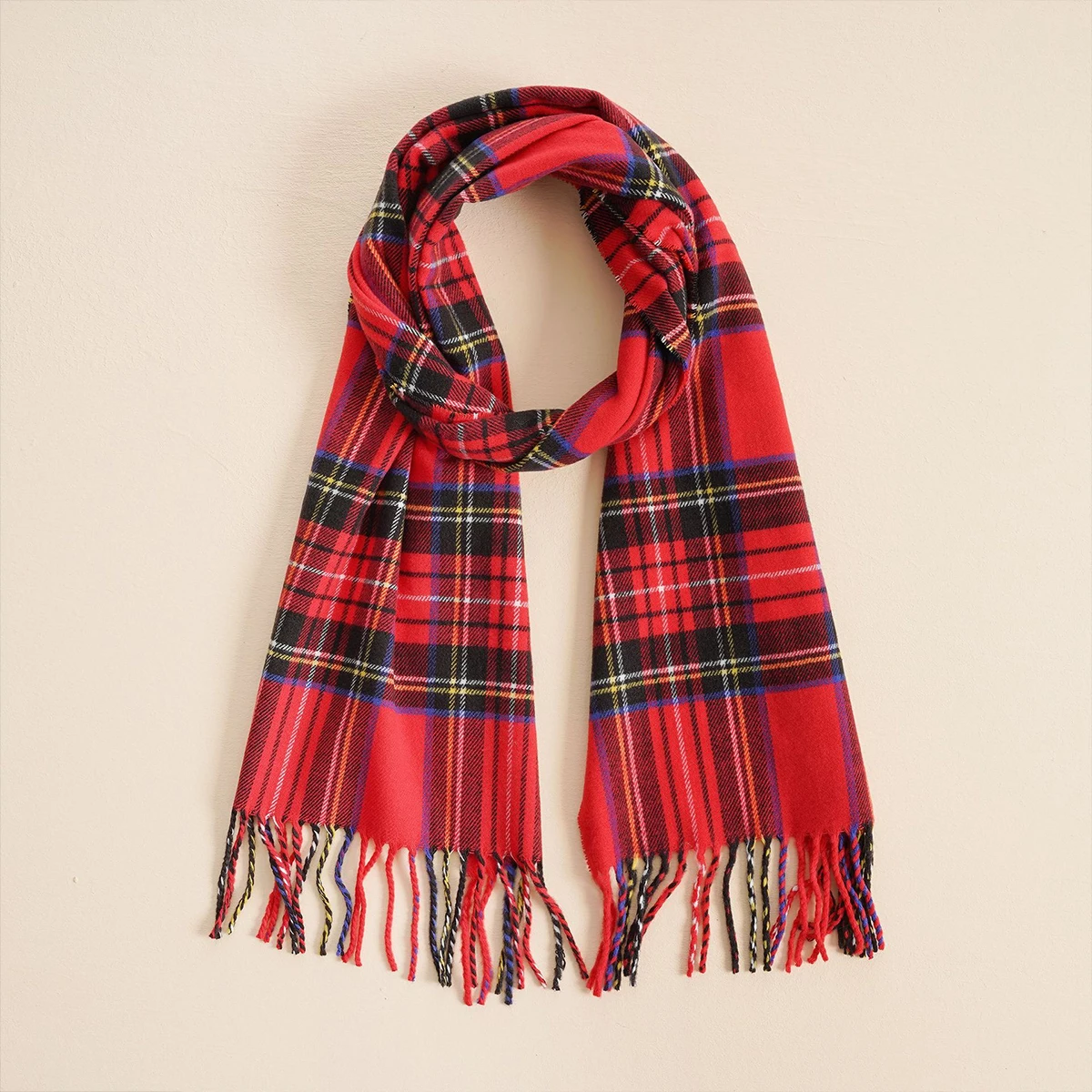 

Autumn And Winter Adult Plaid Scarf Imitation Cashmere Warm Lengthening And Thick Boys And Girls Scarf Street Accessories