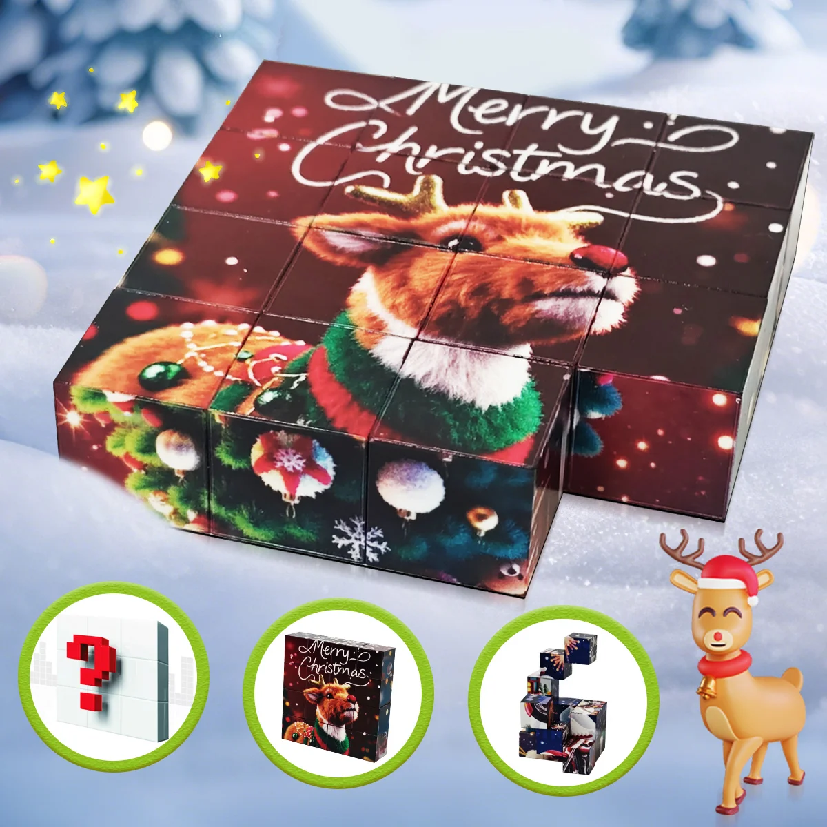 ألعاب ألغاز مغناطيسية لعيد الميلاد، أنماط متنوعة، ألعاب تجميع مغناطيسية، مناسبة للأولاد والبنات، هدايا عيد الميلاد وأعياد الميلاد