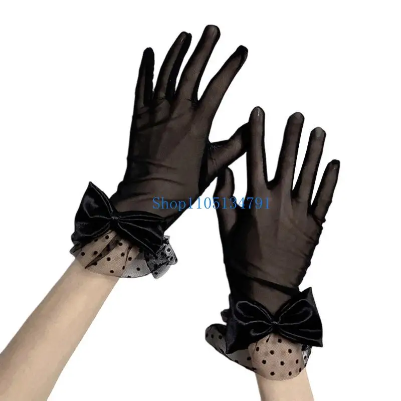 

98 км элегантные кружевные перчатки с бантом для свадебного душа, танцевальные перчатки, свадебные перчатки для вечеринок