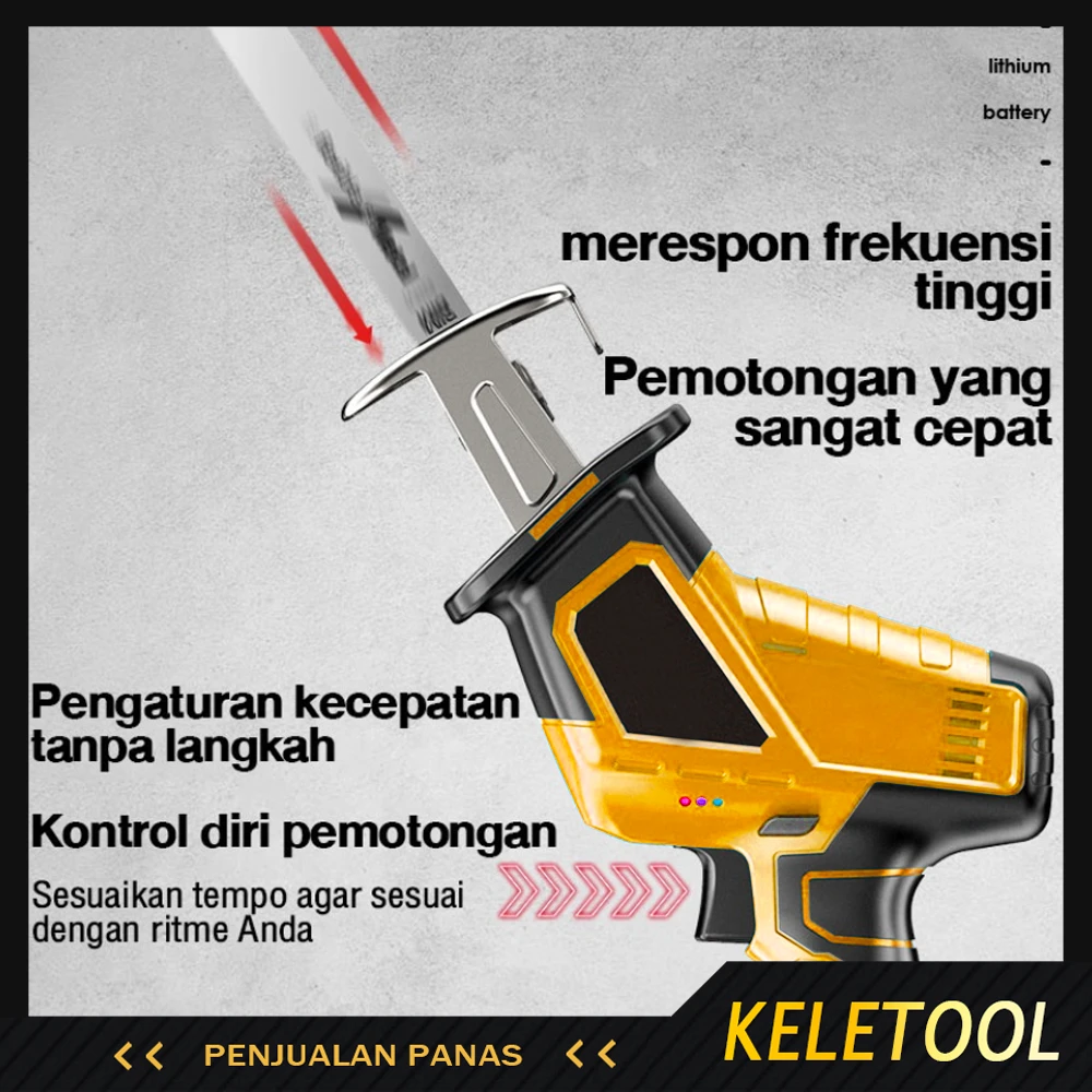 KELETOOL 988V Cordless Electric Saw Keletool Wood Cutting Portable X2000 German Chain Chainsaw Mini Battery Drill