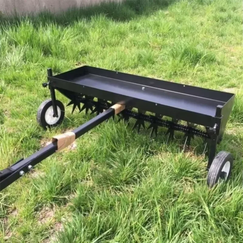 Golf Course Lawn Spike Aerator Lawn Rotary Cultivator Lawn Poke Hole Machine for All Types of Turf and Soil