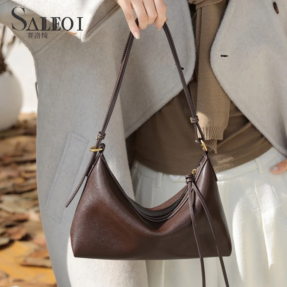 

Genuine Grade Co Leather Fashion Ladeis Underarm Shoulder Crossbody Bag Female Luxury Designer Brand Women's Handbags for Woman