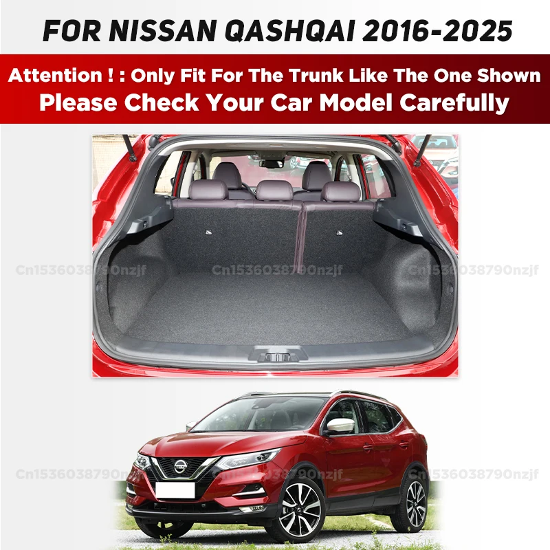 For Nissan Qashqai 2016-2025 24 23 22 21 20 19 18 17 3D Car Trunk Mat Cargo Liner Carpet Interior Accessories Cover