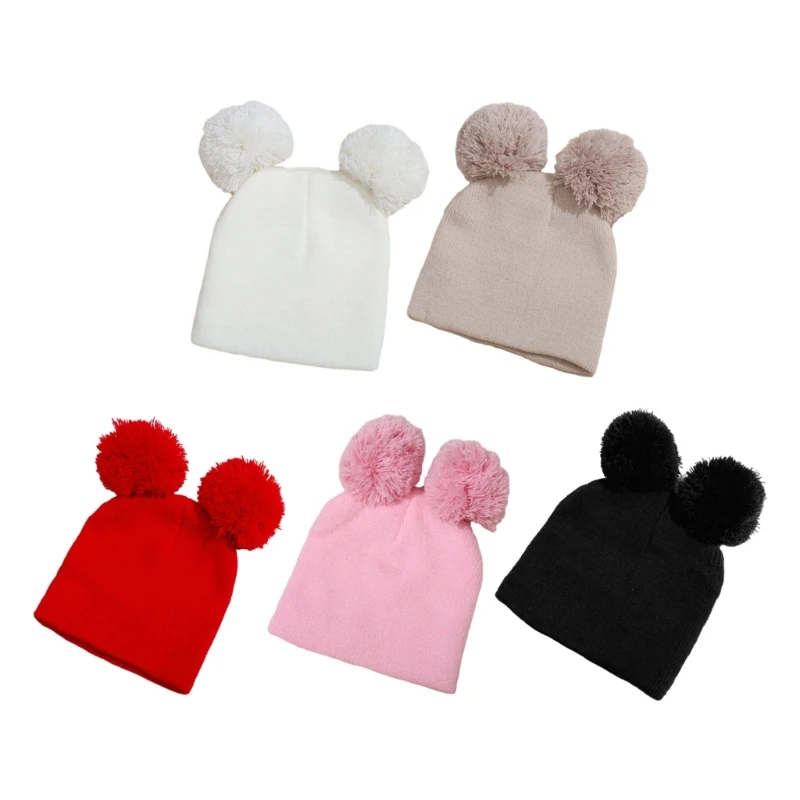 

Soft Baby Bonnet Caps Newborn Baby Infant Beanie Caps Hairball Hat Winter Hat for Baby Toddler Elastic Hat with Hairball QX2D