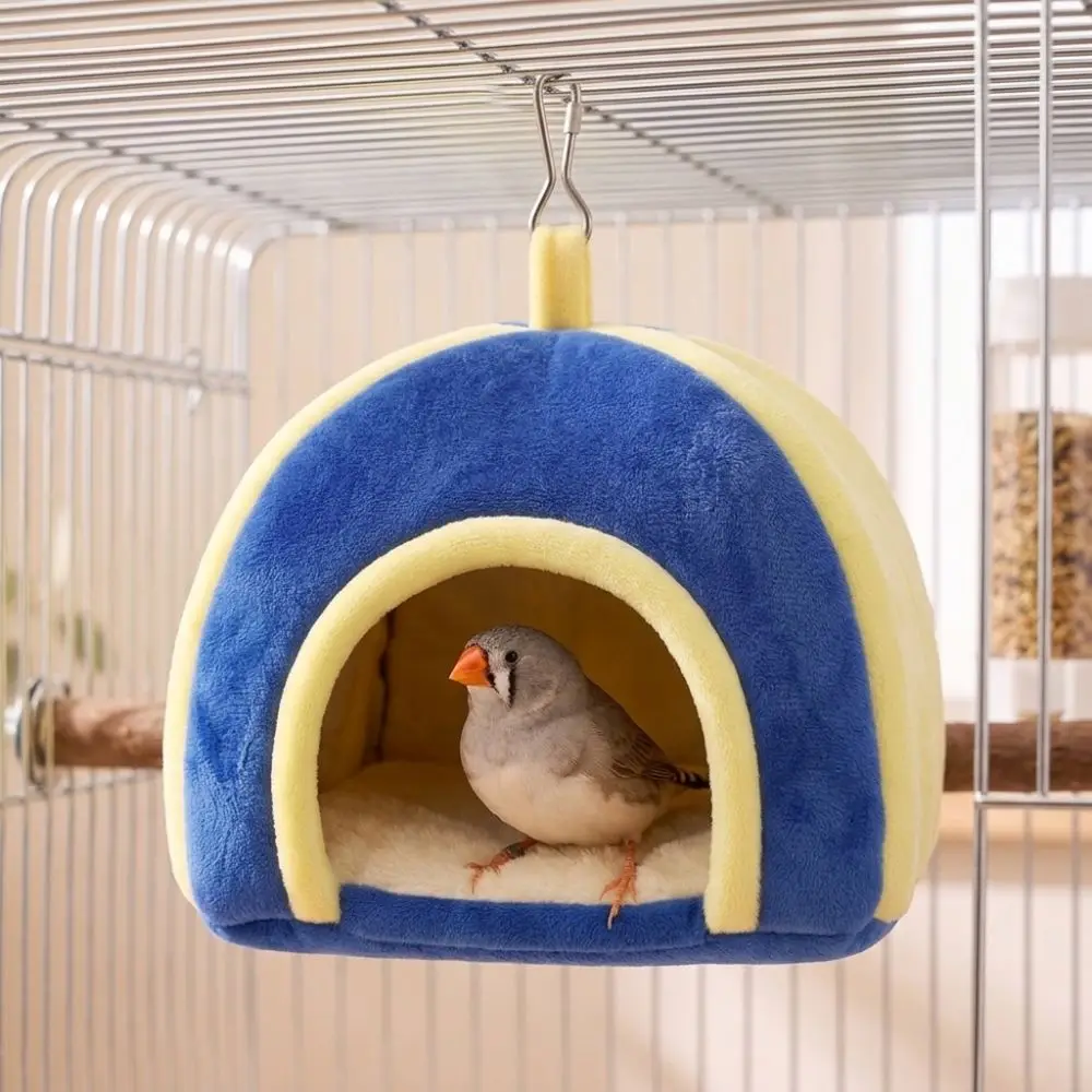 Thick Velvet Parrot Fleece Warm Nest Sherpa Inner Liner Soft Skin-Friendly Plush Hanging Bird Bed Cold-Resistant Warmth