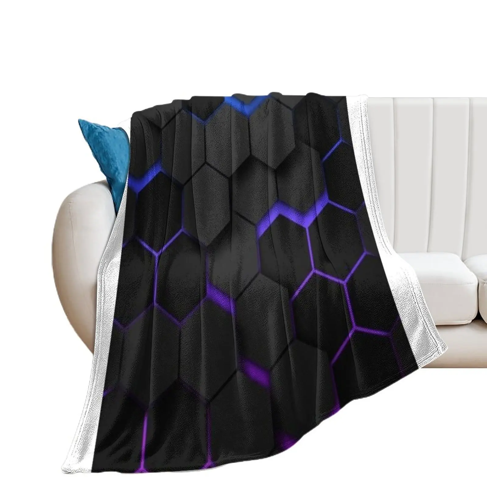 Flash Neon Futuristic Throw Blanket Custom Blankets For Baby Blankets