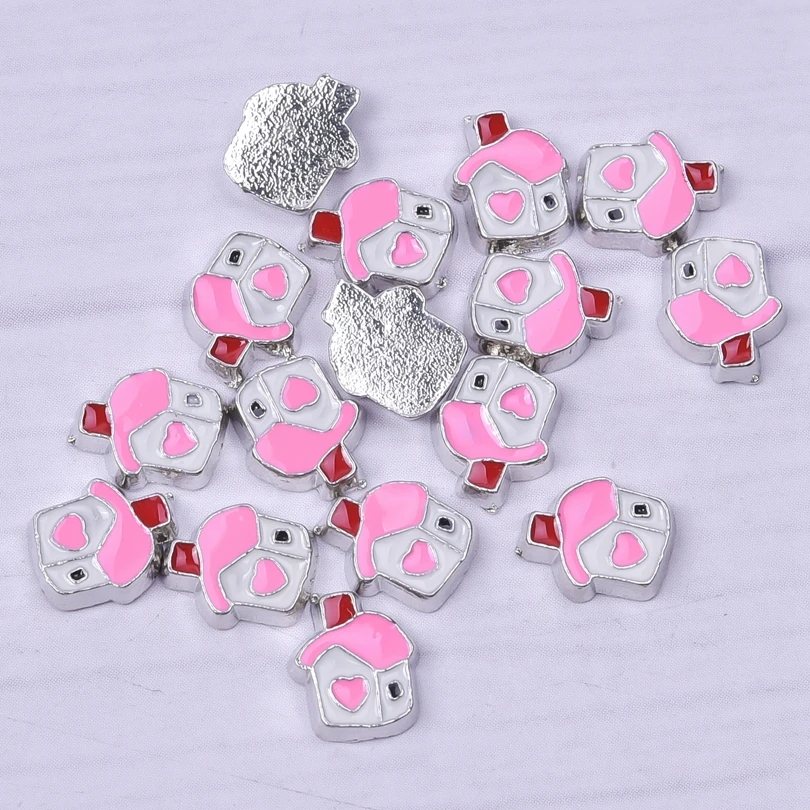 20Pcs Enamel Sexy Lipstick high-heeled Shoes Trinkets Charms Kawaii Sport Football Floating Charms For Memory Locket Jewelry