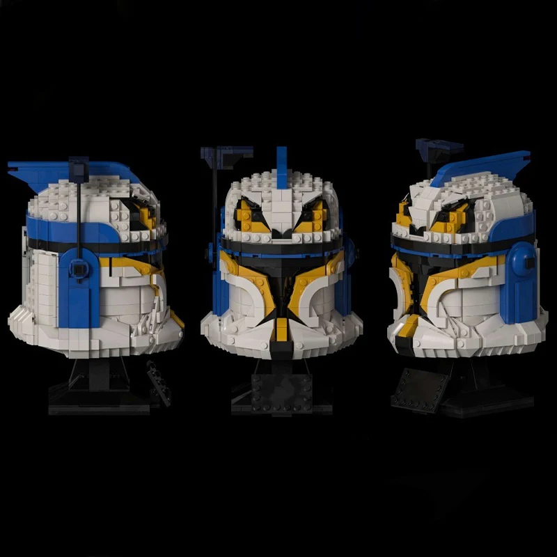 

854PCS Skyhawk MOC Tactical Helm Building Blocks Moving Visor DIY Education Model Sci-Fi