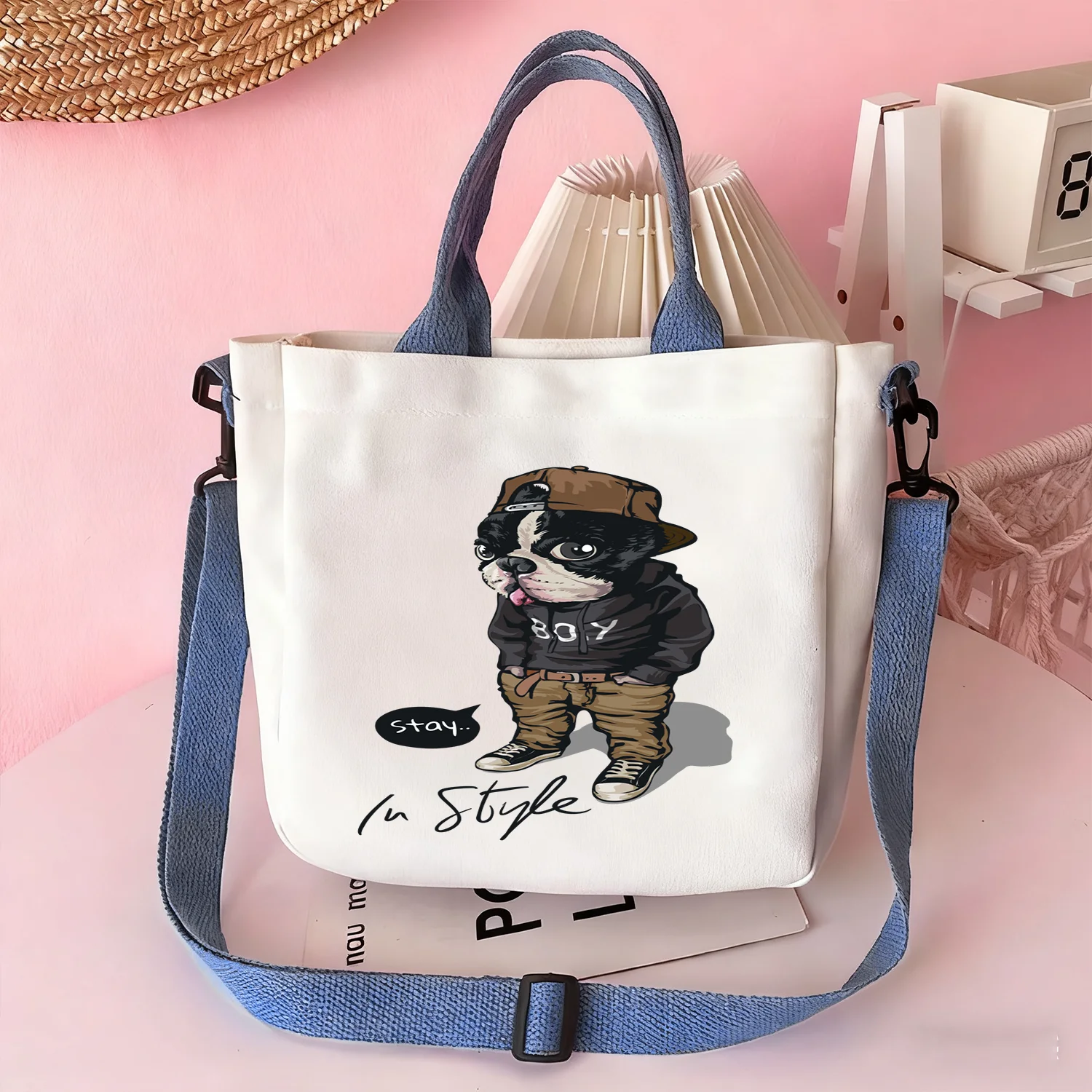 

Stylish Handbag & Crossbody Bag featuring a Cute Puppy Design—Ideal for Travel, Vacations, and Organizing Cosmetics