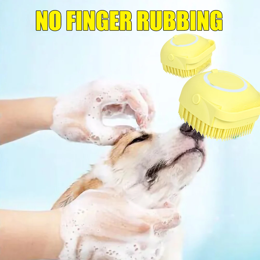 

Pet Dog Bath Brush Comb Pet SPA Massage Brush Soft Silicone Dogs Cats Shower Hair Grooming Cmob Dog Cleaning Tool Pet Supplies