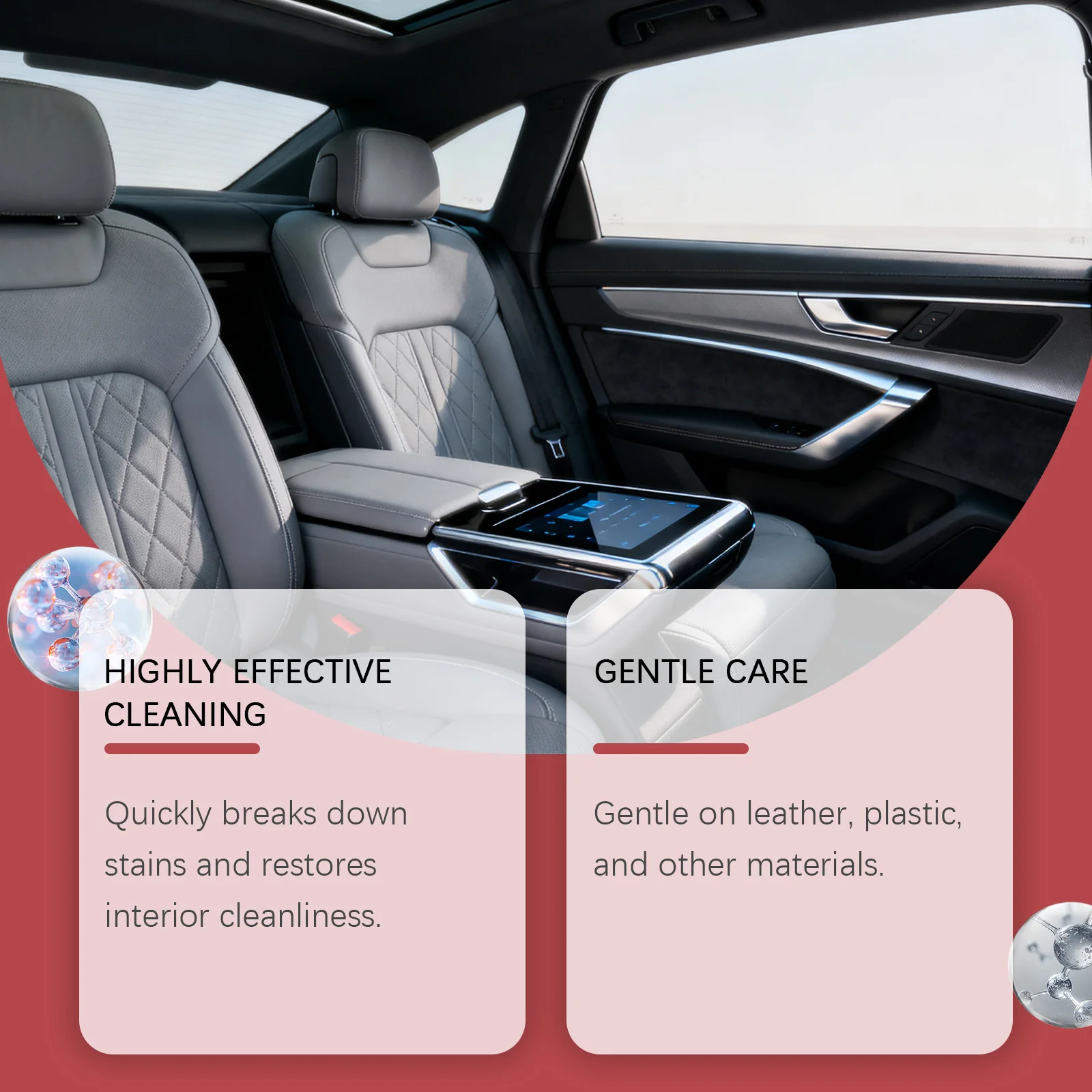 Spray Quitamanchas Rápido para Interiores de Auto, Limpieza de Tablero, Renovación de Suciedad, Ayuda a Prolongar la Vida Útil del Interior, Spray de Mantenimiento Diario