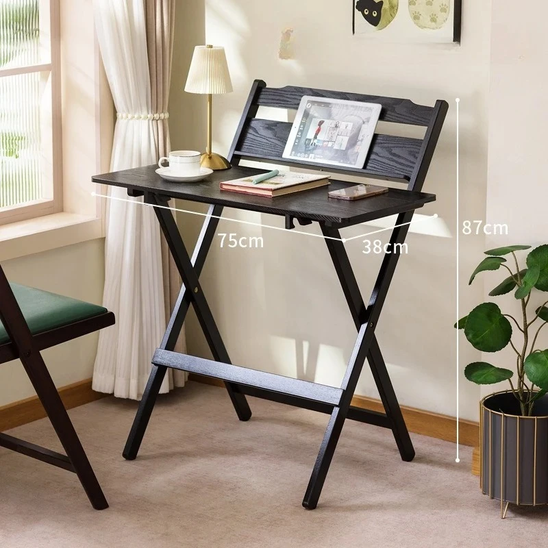 Modern minimalist folding study desk, bamboo folding office desk, computer desk, student dormitory desk, outdoor folding desk