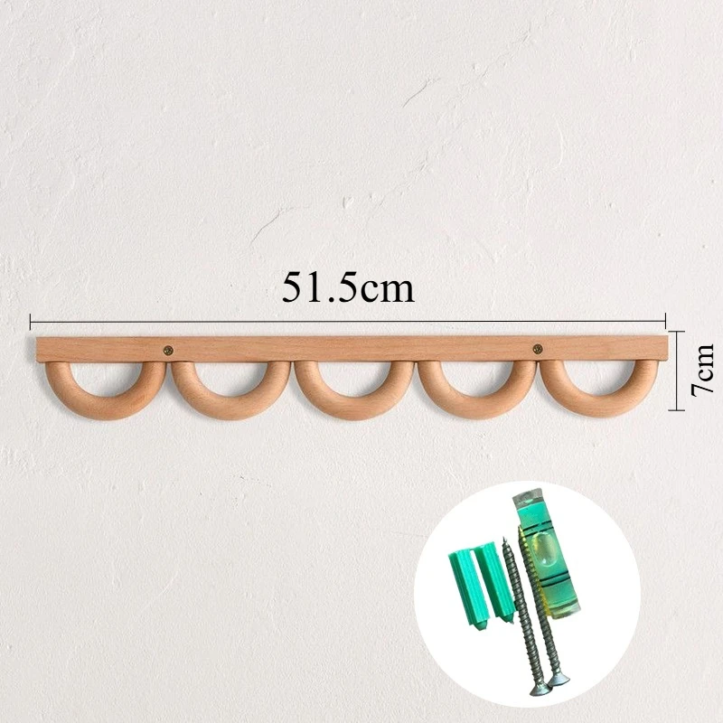 Wooden Wall Coat Rack Modern Clothes Racks Wall Mounted Nordic Aesthetic Clothing Hanger Interior Bags Hook Storage Furniture