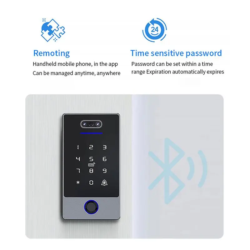 B29C-Ttlock Face Recognition Access Control Keypad Standalone Waterproof Fingerprint Access Controller For Door Lock