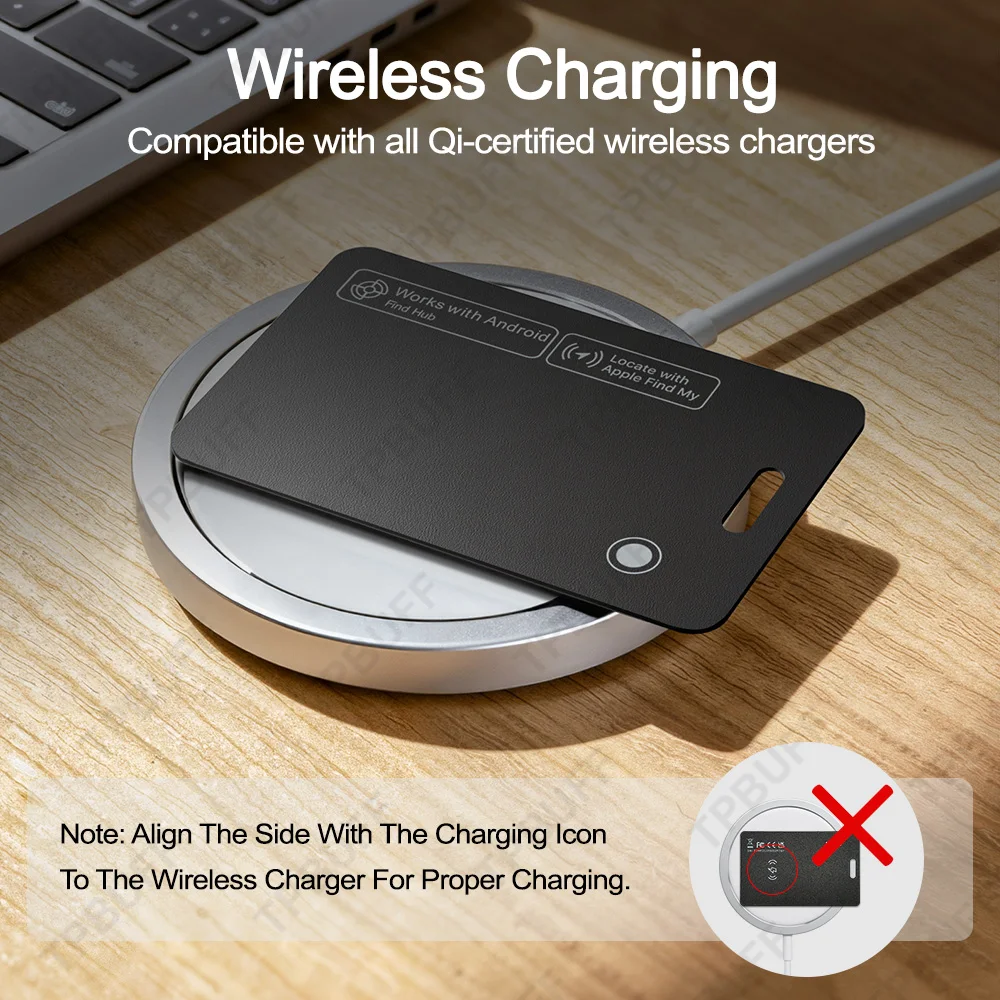 نظام مزدوج Google IOS Antilost Android شحن لاسلكي بطاقة تتبع محفظة محدد علامة صغيرة ذكية لجهاز iPhone العثور على جهازي #4