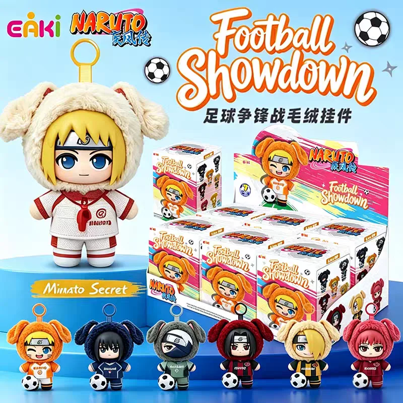 Eaki Naruto Shippuden Serie Football Showdown, Caja Sorpresa de Vinilo con Rostro, Colgante de Peluche, Adornos, Figuras, Juguetes Coleccionables, Regalos Originales