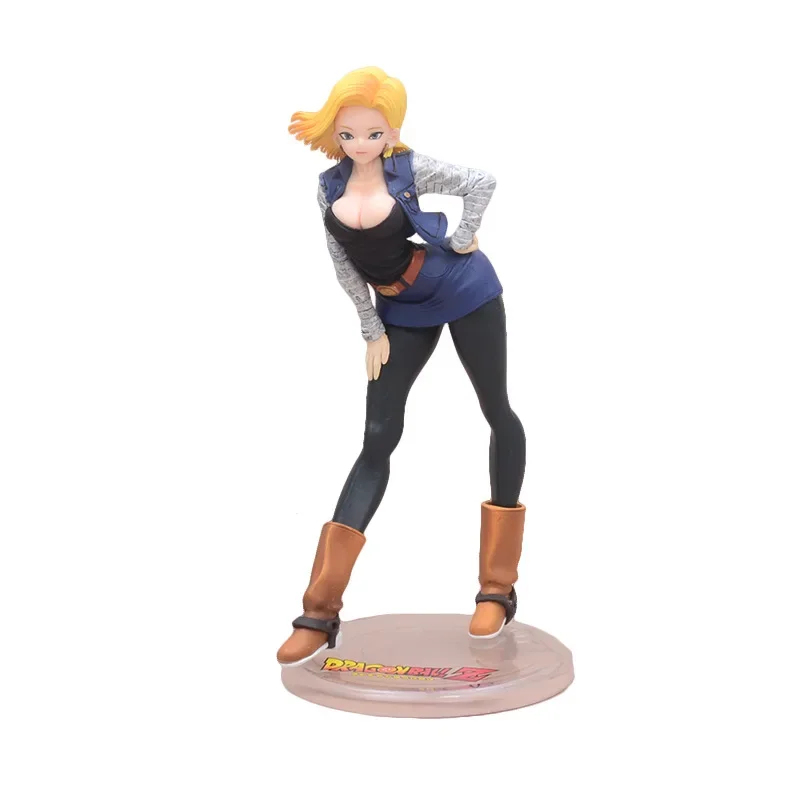 19CM bend Anime Dragon Ball Sexy Character Model Android 18 Action Figure Doll Home Desktop Decoration Kids Toy Gifts