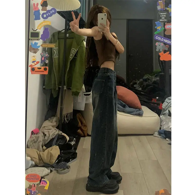 

Джинсы для женщин в западном стиле пастушки в американском стиле ретро винтажные джинсовые женские модные удобные кисточки с бахромой унисекс Harajuku