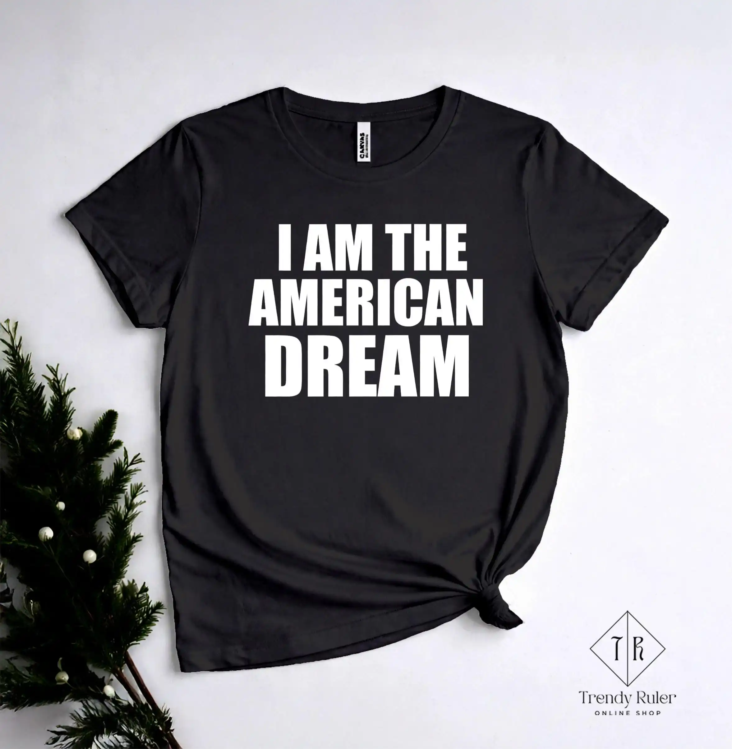 I Am The American Dream T-Shirt, Cool Slogan Graphic Tee, 90s Style Retro Shirt