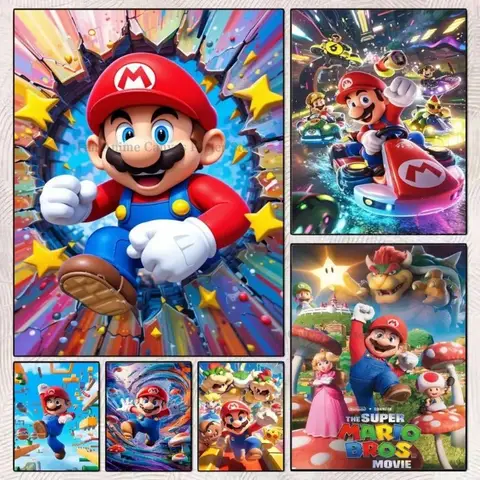 Super M-Mario B-Bros Poster Decorative Painting Art Mural Home Bedroom Living Room Dining Room Wall Decoration