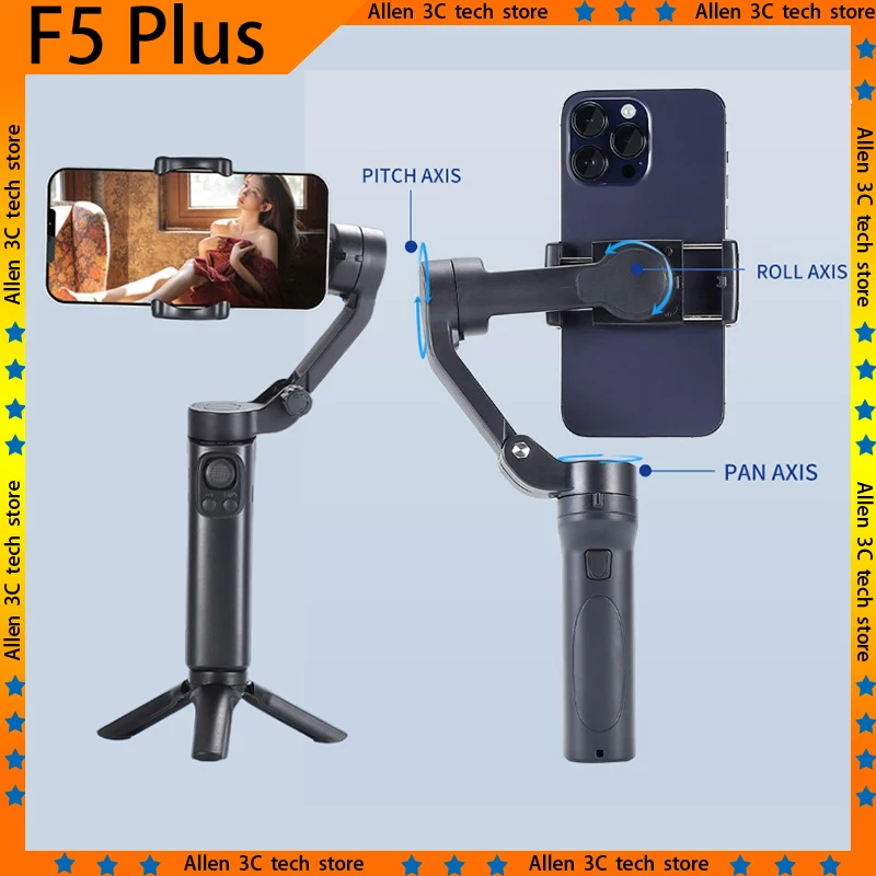 NEW Foldable 3-Axis Selfie Stick Smartphone Handheld Gimbal Phone Stabilizer Phone Gimbal Anti-shake Custom Phone Tripods