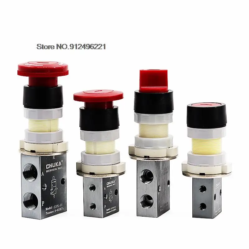 S3PL-M5 S3PL-06 S3PL-08 Mechanical Valve 2 Position 3 Way Pneumatic Valve S3PP-M5 S3PP-06 S3PM-08 S3PM-M5 S3PP-06 S3PM-08