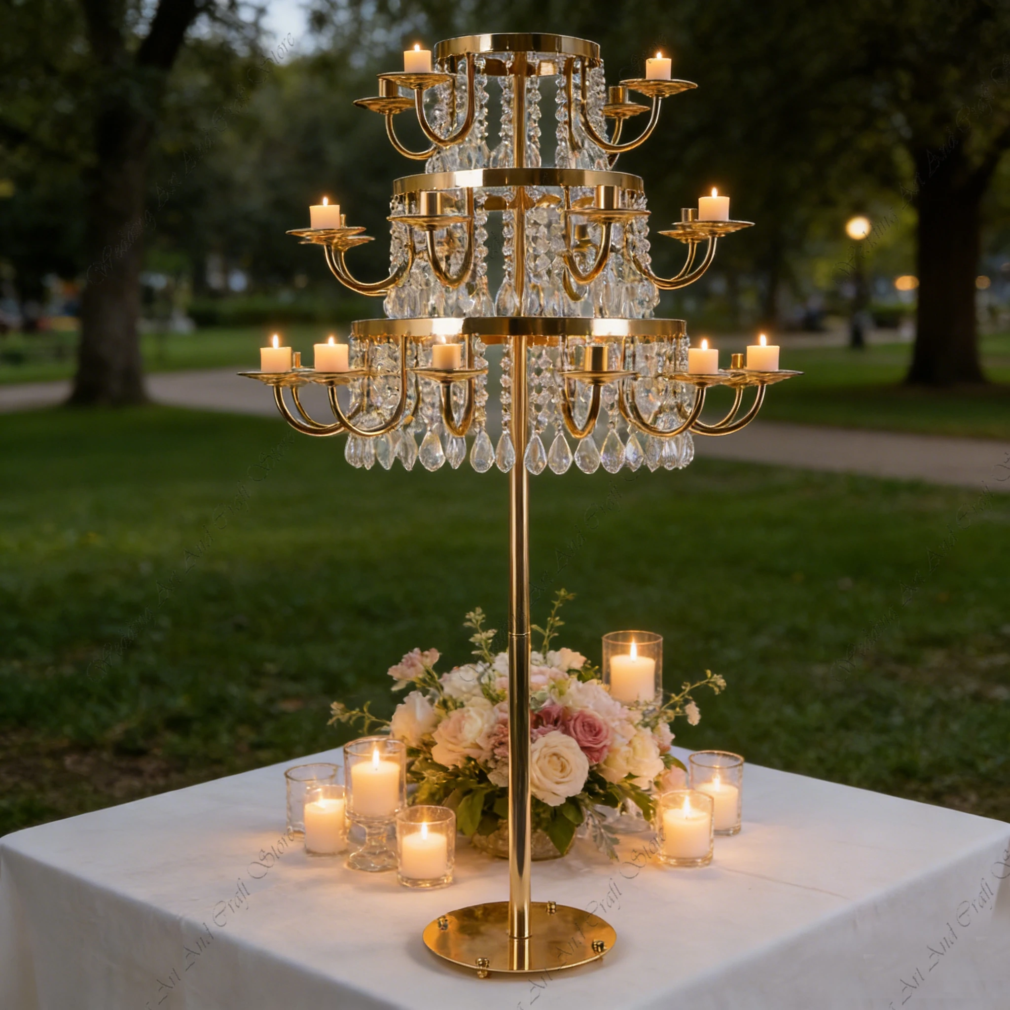 

6 шт. f30, 80-120 см, золотой канделябр, 12 головок, подсвечник, подставка для цветов, центральные украшения для свадебного стола, дорожный свинец для декора вечеринки (0651
