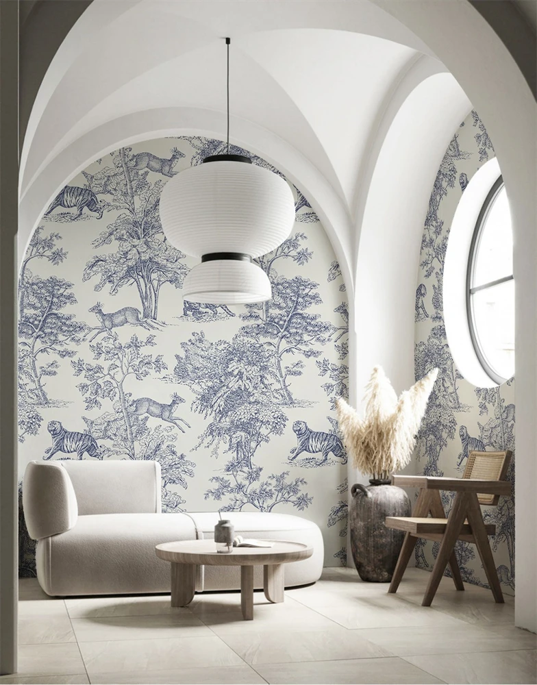 custom Vintage Forest Animals Wallpapers for Living Room Background Wallpaper Wall covering Bedroom art wall papers home decor
