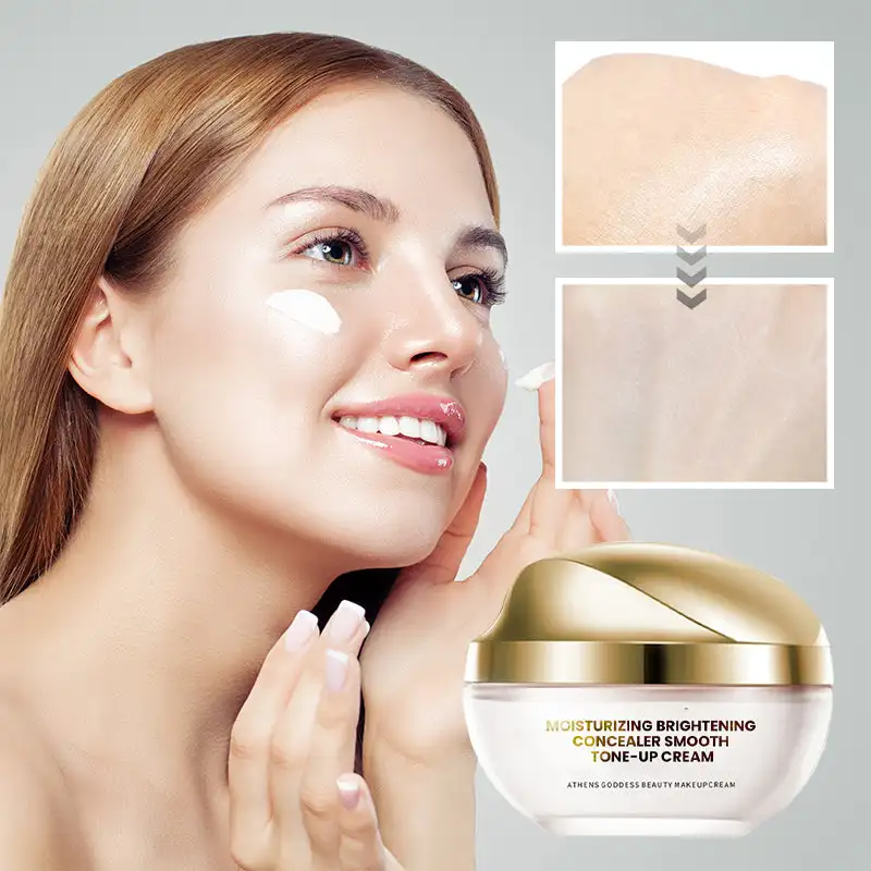 Moisturizing Brightening Concealer Smooth Tone-Up Cream Skin Shrink Pores Brighten Concealer and Isolation Cream