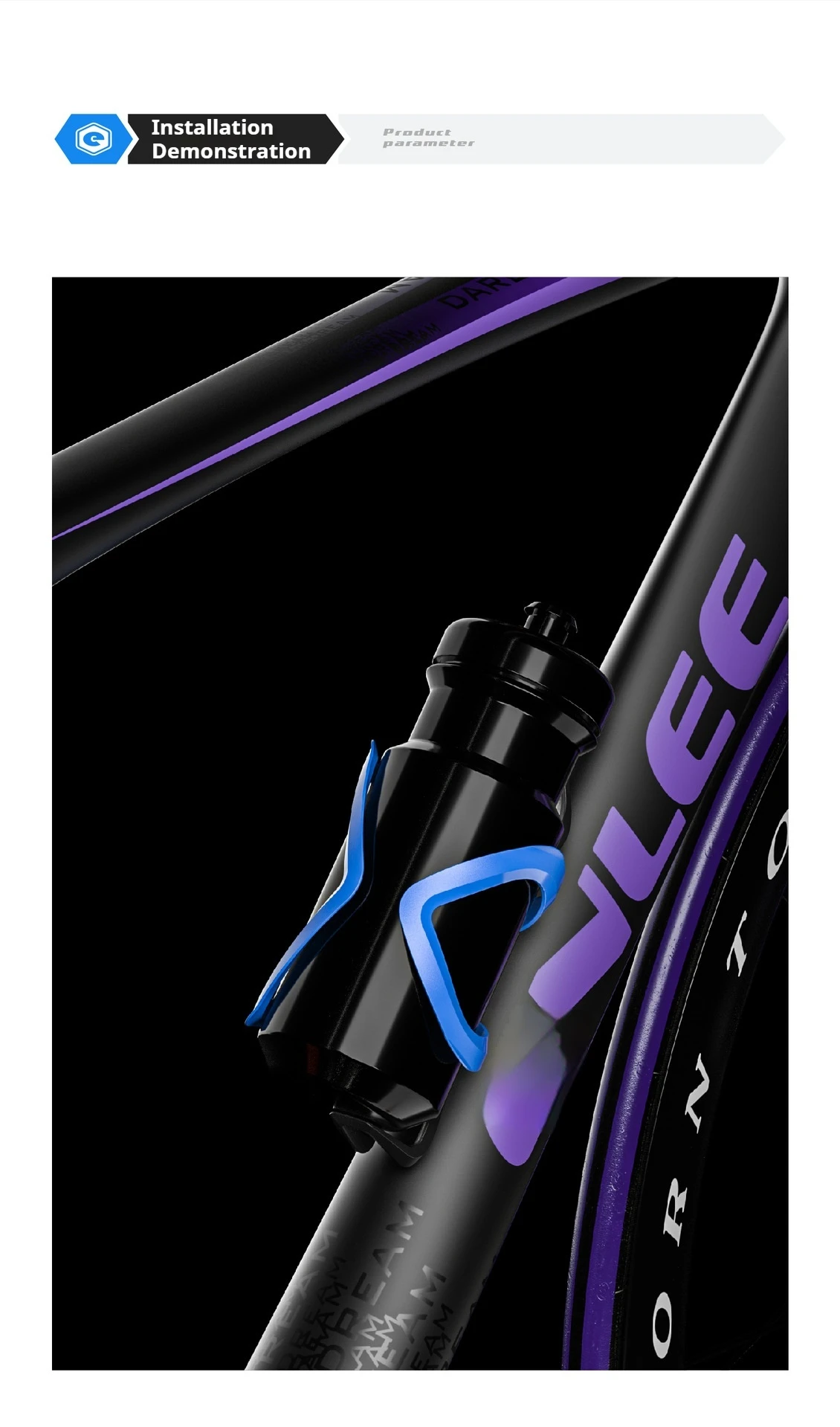 ENLEE Fahrrad Flaschenhalter Ultraleicht MTB Rennrad Wasserflaschenhalter Radfahren Flaschenregal Halterung Fahrradzubehör – Detail 12