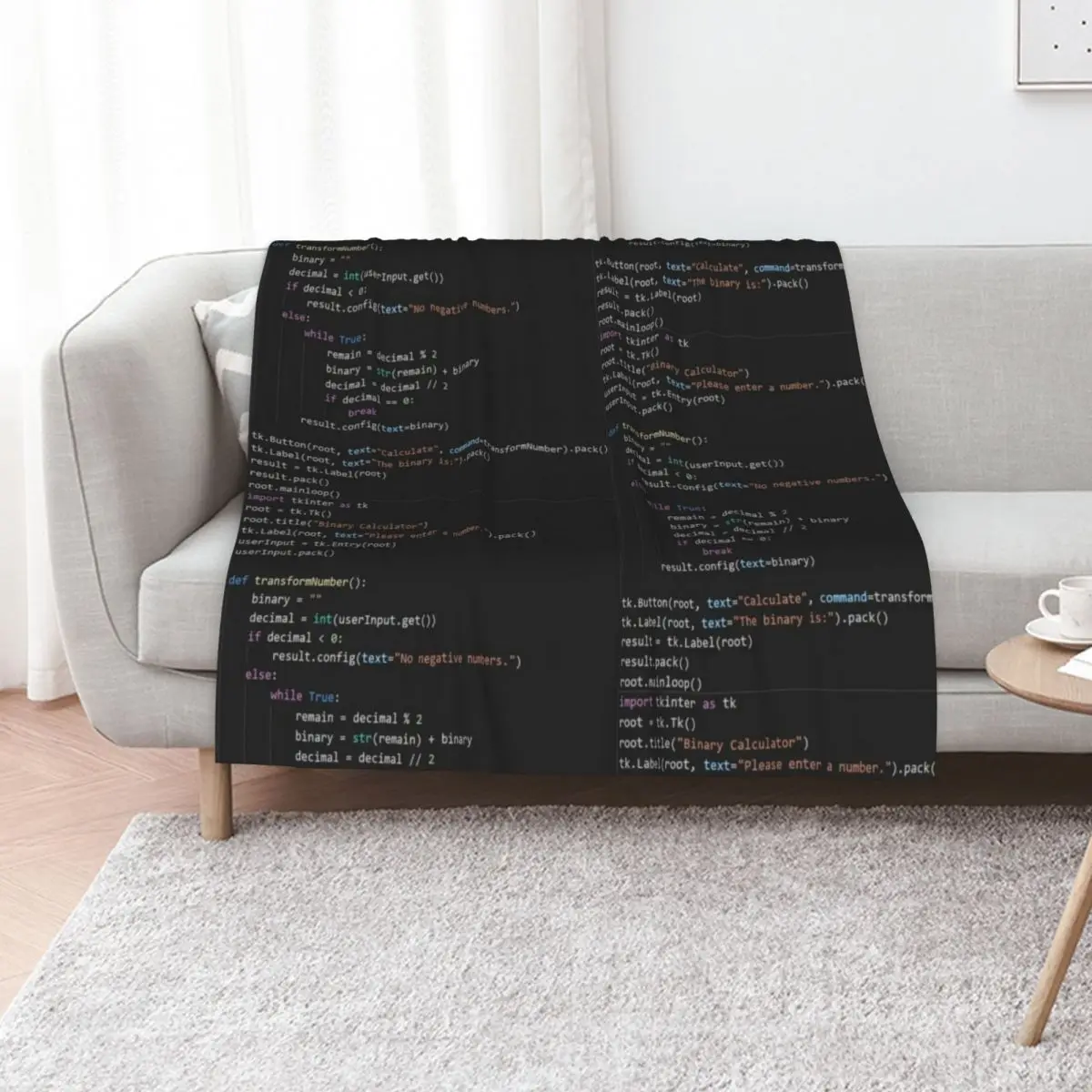Python program code Throw Blanket Luxury Thicken blankets ands Baby Custom Nap Decorative Throw Blankets