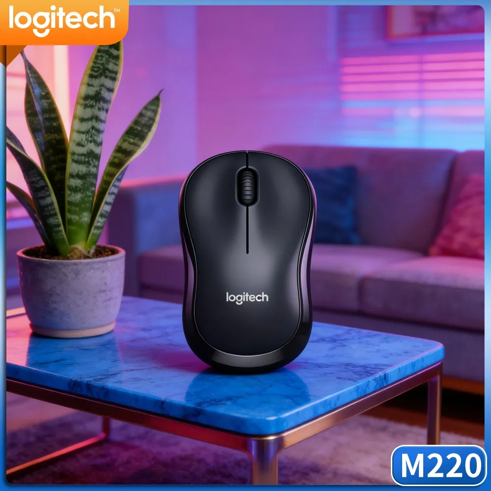 Logitech M220 Quiet Mouse 1000DPI Optical Tracking Plug‑And‑Play For Windows Macos Laptop Desktop Home Office PC Mac Usage