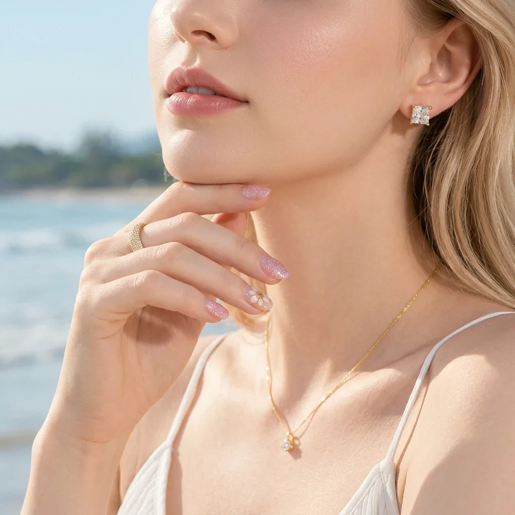 

D Color VVS1 Princess Square Moissanite Stud Earrings Pass Diamond Tester S925 Silver 18K White/Yellow Gold Anti-Slip Back Earri