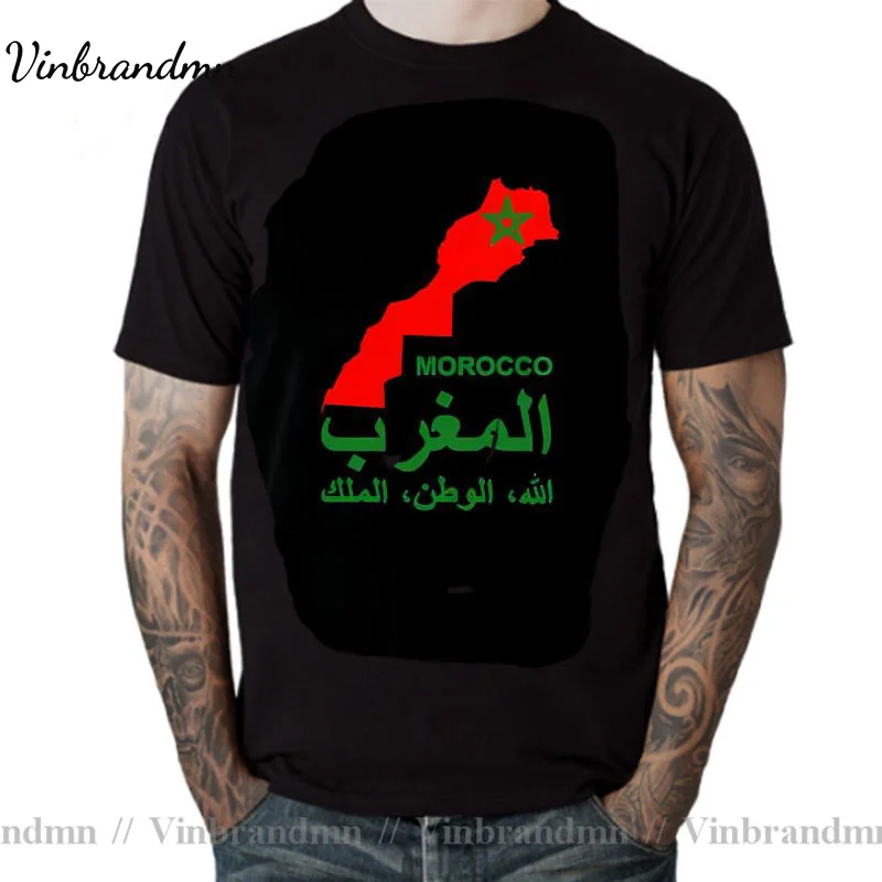 The Western Kingdom of Morocco Moroccan MAR mens t shirt new Tops t-shirt Short sleeve clothes sweatshirt country map Summer Tee