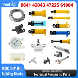 MOC Technical Hose Air Pump Tank Push Rod Putter Switch Piston Compatible With legoeds Pneumatic Parts 42043 47225 61904 9641