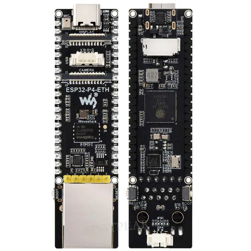 ESP32-P4-ETH RJ45 POE DSI/MIPI Layar LCD 10.1 inci Layar Sentuh/Kamera CSI/Speaker Audio AI Deepseek