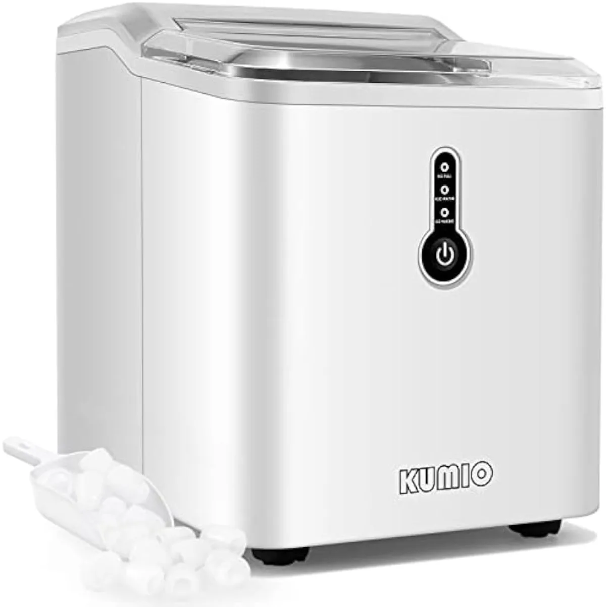 

Countertop Ice Maker, 9 Thick Bullet-Shaped Ice Ready in 6-9 Mins, Portable Ice Maker Machine w/ Ice Scoop and Basket | USA |NEW