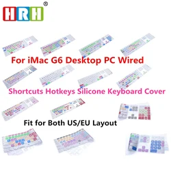 Slim Shortcuts Hotkeys Silicone Keyboard Cover US&EU For Apple With Numeric Keypad Wired USB for iMac G6 Desktop PC Wired