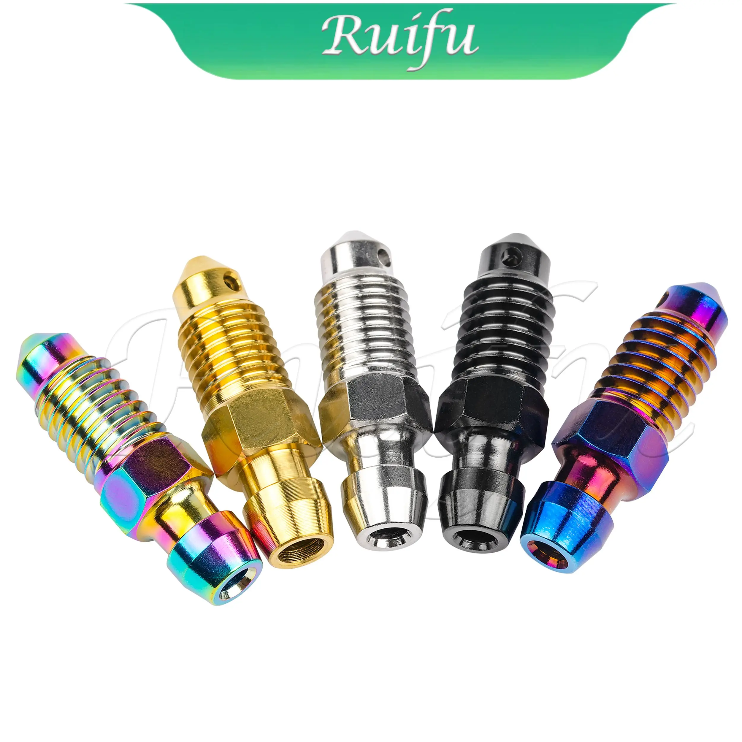 Titanium Bolt Bleed Nipple M6 M8 M10  Spacing Motorcycle Caliper Oil Drain Bleed Screw Oil Drain Screw