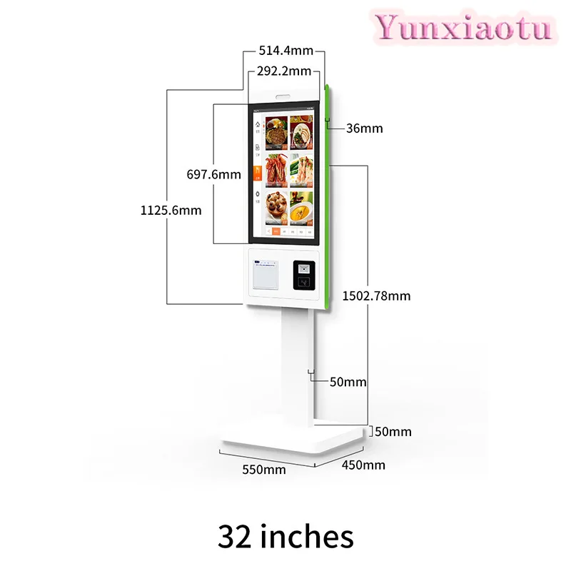 Smart Self-Service POS Terminal, All-in-One Touch Screen Kiosk for Restaurants & Retail with QR Code Scanning